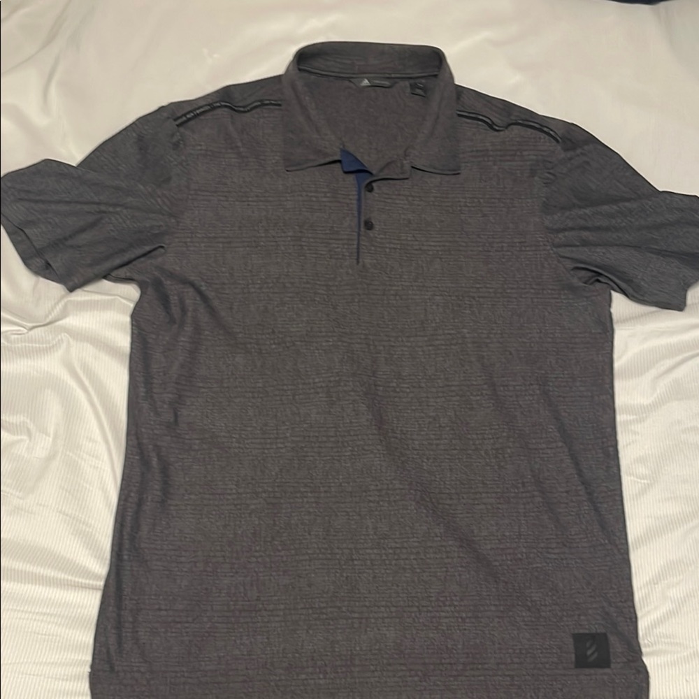 Adidas Gray Polo Shirt with Minimalist Design